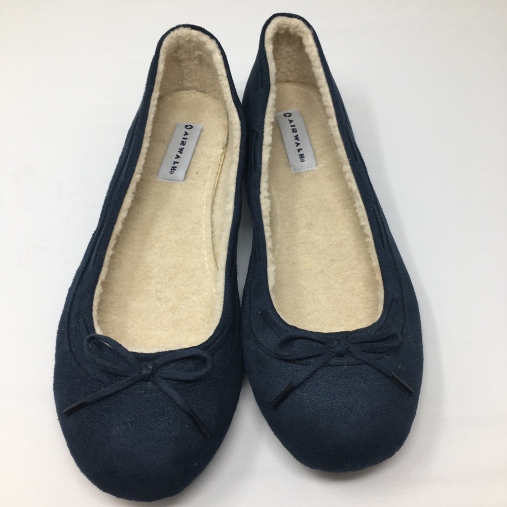 Comfy Navy blue lined slippers size 11 Air Walk